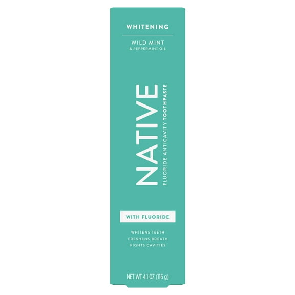 Native Whitening Wild Mint & Peppermint Oil Fluoride Toothpaste, 4.1 oz