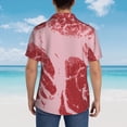 thumbnail image 5 of Haiem Striped Meat Printed Hawaiian Shirt for Men - Men’s Casual Beach Summer Shirts - Stretch Fabric with Modern Fit-Small, 5 of 7