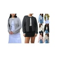 thumbnail image 4 of SUNSIOM Women's Fall Knit Cardigan Solid Color Long Sleeve One Button Open Front Cardigan Loose Outerwear, 4 of 4