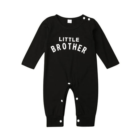 

Qiylii Newborn Infant Baby Letter Romper Long Sleeve O-neck Jumpsuit 0-24M