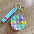 thumbnail image 2 of Push Bubble Round Coin Purse Silicona Descompresión Juguete Llavero De Dibujos Animados Bolsa De Almacenamiento Para Adultos Y Niños seitruly AP007468-08, 2 of 6