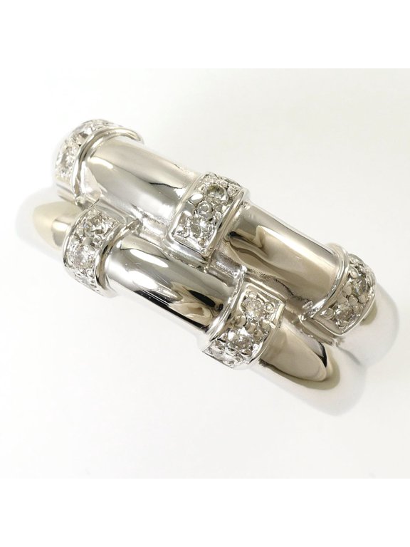 Pre-Owned PT1000 Platinum Ring, 1 Diamond, 0.16ct, Total Weight 7.7g, Jewelry