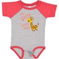 thumbnail image 3 of Inktastic My Safta Loves Me Cute Giraffe Boys or Girls Baby Bodysuit, 3 of 5