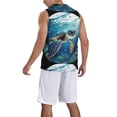 thumbnail image 2 of Naloa Watercolor Turtle4 Basketball Jersey Reversible Men's Mesh Athletic Sports Shirts Training Practice S-4XLLarge, 2 of 6