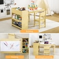 thumbnail image 5 of ChaoLink Kids Art Table with 2 Chairs - Toddler Craft Play Wood Activity Desk with Large Storage Shelves, Ideal for Writing & Drawing, Suitableyellow, 5 of 7