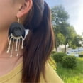 thumbnail image 2 of Jewelry Sparkling Tassel Cowboy Hat Earrings Western Cowboy Multi Color Earrings, 2 of 8