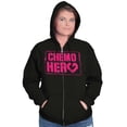 thumbnail image 4 of Breast Cancer Chemo Hero BCA Heart Zip Hoodie Sweatshirt Women Brisco Brands S, 4 of 6