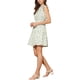 thumbnail image 4 of Vestido Casual de Verano Floral con Volantes y Manga Corta para Mujeres INSPIRE CHIC en Beige y Blanco, 4 of 6