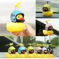 thumbnail image 5 of Lindo patito amarillo con casco y hélice, pato rompevientos, decoración interior, adornos para coche, accesorios, juguete para niños, estrella blanca B, 5 of 5