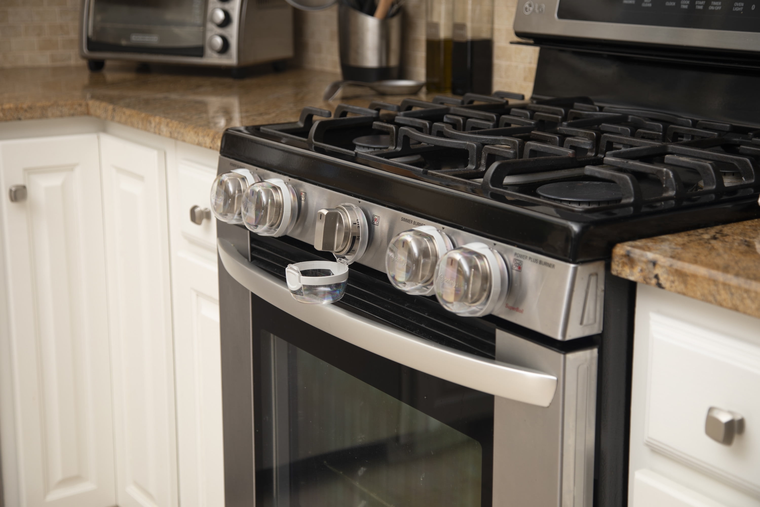 Safety 1ˢᵗ Clear View Stove Knob Covers (5pk), Clear