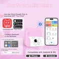 thumbnail image 3 of Mini impresora de pegatinas con 6 rollos de papel adhesivo, siete modos de iluminación de color para álbumes de recortes, viajes, notas, etiquetas y recordatorios. Compatible con iOS y Android., 3 of 5