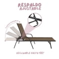 thumbnail image 3 of Camastro Reclinable Metálico Textileno Café Jardín Alberca Terraza 3 Piezas, 3 of 4