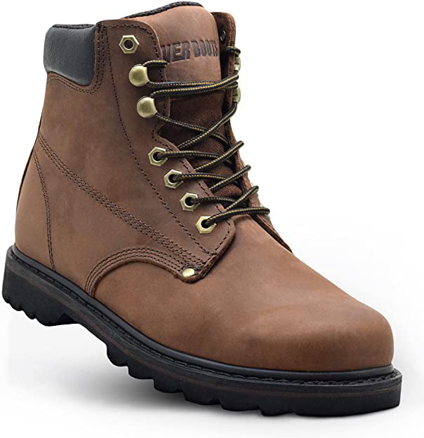 Men's Steel Toe Cap Work Boots Slip On Nubuck Safety Shoes Indestructible Hiking 