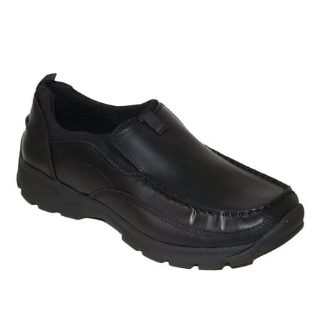 

Lands End Men Size 11.5 All Weather Shoes Leather Moccasin Loafers Black