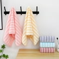 ERDOUY Towels 1Piece 13.78x29.53inch Coral fleece vertical striped