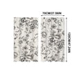 thumbnail image 3 of huayou 2 Pack Printed Kitchen Tier Curtains, 27.56x47.24 Inch Black Sketch Floral Pattern Short Window Curtains, for Indoor Kitchen Farmhouse Home Window Decor, 3 of 7