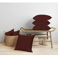 thumbnail image 2 of Ruvanti - 4 Pack 100% Cotton Fabric Throw Pillows Cover, 16x16 Soft, Cozy Square Decorative Pillows Covers for Sofa, Couch Pillows, Bed, Living Room Luxury Cushion Covers Only; Red and Black, 2 of 8