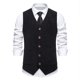 thumbnail image 2 of Mens Botón de la Camisa de la Moda Sólida Impresión Retro con Bolsillos, Tanques sin Mangas Blusa Poliéster, 2 of 9