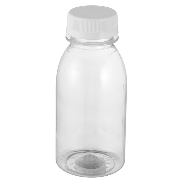 Frcolor Bottles Juice Mini Water Fridge Containers Box Juicing Lids  Refillable Empty Clear Reusable Shot Caps Oz 4 Small Bottle 
