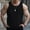 Black, variant on Mens Summer Solid Color Hollow Out Knitted Sweater Vest Casual Sleeveless Lightweight Slim Fit Crewneck Tank Top