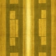 thumbnail image 1 of Ahgly Company Indoor Square Abstract Yellow Modern Area Rugs, 4' Square, 1 of 4