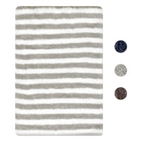 REGALWOVEN Oversized Cotton Beach Towel, Sand Free Absorbent Light Towel for Beach, Pool, Swim Silver 28' x 56'