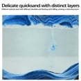 thumbnail image 4 of Moving Sand Art Liquid Motion, 3D Deep Sea Sandscape Color Quicksand Decor, Round Glass Moving Sand Art Picture Relaxing Desktop Home Office Work Decor (7 inch-Blue)-Room Decor, 4 of 10