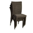 thumbnail image 3 of Amazonia Bari 4-Piece Eco-Friendly Wicker Outdoor Patio Sidechair Set, 3 of 6