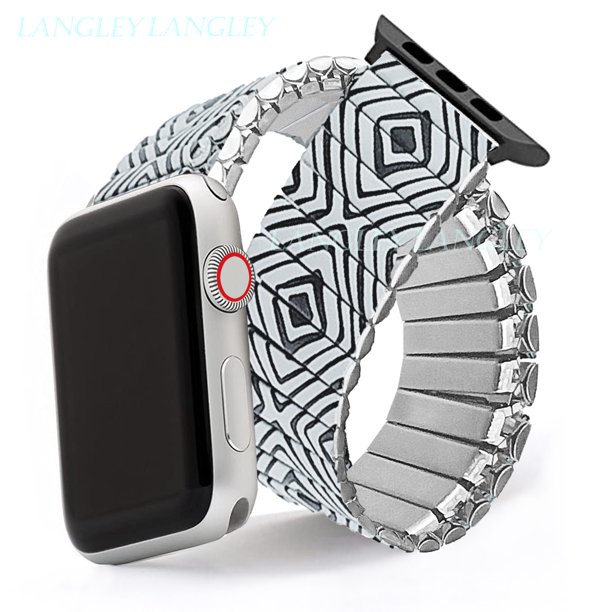 Correa de reloj elástica para Iwatch 40mm 44mm 42mm 45/49mm correa de acero inoxidable para Apple Watch Series 8 7 6 5 4 3 Se expansión de lujo Tan Jianjun unisex