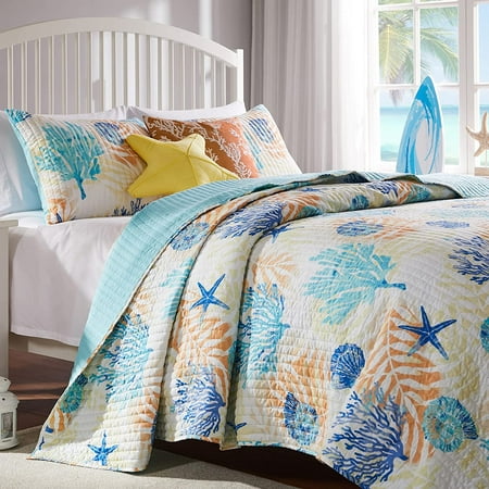 Greenland Home Montego Oversized and Reversible Quilt Set