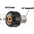thumbnail image 2 of Pressure Washer Adapter, Metric Female M22 to 1/4 Inch Female NPT Fitting, 5000 PSI, 2 of 4