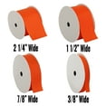 thumbnail image 2 of Threadart Grosgrain Ribbon Rolls - 10 yd rolls - 4 Widths 25 Colors - Solid Colors Ribbed Pattern - For Bows, Decorations, Hair Clips, and More - 1 1/2" (1.5") width - Orange 750, 2 of 9