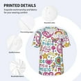 thumbnail image 4 of Daiia Peace Love and Dove Flower Power Mens Baseball Jersey Button Down Shirts Short Sleeve Sports Uniforms-XX-Large, 4 of 9