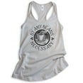 thumbnail image 1 of By Any Beans Necessary Tank Top, Ladies Racerback Tank Top, Coffee Caffeine Espresso Coffee Bean Cafe Tank, Silver Gray, Large, 1 of 3
