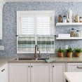 thumbnail image 6 of Kitchen Curtains Valance and Tiers 3 Piece Set, Vintage Farm Green Texture Gradient Wood Grain Short Window Treatments Rod Pocket Tier and Valance for Cafe Laundry Room Bathroom 24-Inch Tier Set, 6 of 6