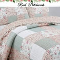 thumbnail image 5 of Cozy Line Ainsley Floral And Paisley Cotton Quilt, Queen - Reversible, Washable, 5 of 7