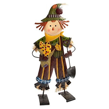 Nantucket Harvest - Nantucket Home Scarecrow Standing Metal Decor Yard Art, 24-Inch (Boy)