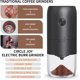 thumbnail image 2 of Molinillo de café eléctrico (negro), molinillo de granos multifuncional, especias, hierbas, molinillo de café recargable con un solo toque JM, 2 of 5