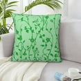 thumbnail image 5 of LNWH Decorative Pillow Covers, Flowers Green Vines Square Sofa Decorative Knit Pillow Case, 16"x16", 5 of 8