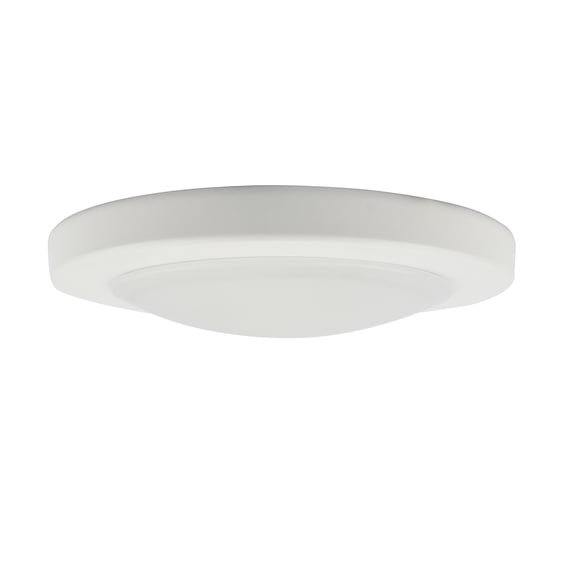 Paxton 7.4 in. LED Flush Mount Ceiling Light with 3CCT Selectable Color in White/Satin Nickel