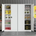 thumbnail image 7 of STANI Metal Storage Cabinet with Locking Doors, Garage Lockable Steel Cabinets with 4 Doors and 5 Shelves for Home, Garage, Pantry Workshop Warehouse, 7 of 7