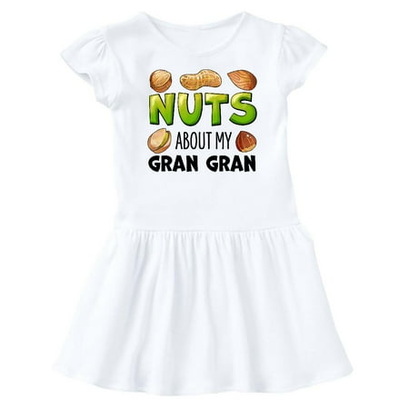 

Inktastic Nuts About My Gran Gran Peanut Almond Pistachio Gift Baby Girl Dress
