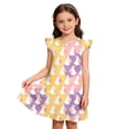 thumbnail image 3 of CAIXIA Easter Pajamas Girls Nightgowns Bunny Pajamas for Girl Sleepwear Toddler Nightgown Night Sleep Dress Clothes, 3 of 5