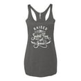 thumbnail image 2 of Wild Bobby Raised on Sweet Tea and Jesus Inspirational/Christian Women Tri-Blend Racerback Tank Top, Premium Heather, Medium, 2 of 5