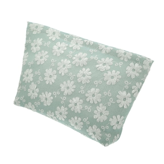 Vocoste Flower Cosmetic Bags Zipper Large Capacity Makeup Pouch Green 9.06"x2.17"x7.48"