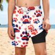thumbnail image 2 of Odeerbi Boys Independence Day Swim Pantalones Patriotic Beach 2-In-1 Compression Liner Board Shorts Con Bolsillos, 2 of 9