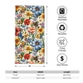 thumbnail image 2 of Polyester Long Towel Multi-Size Water Absorption Good Bright Fluffy Soft For Bathroom Swimming Pool Beach Outdoor Travel Fall Flowers Lily Flower Butterflies Bees, 2 of 8