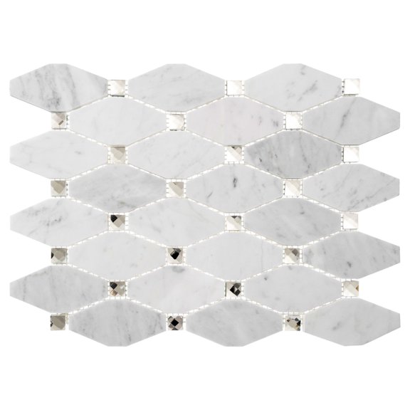 Triumph 2-in. x 4-in. Diamond Glass & Stone Wall & Floor Mosaic Tile