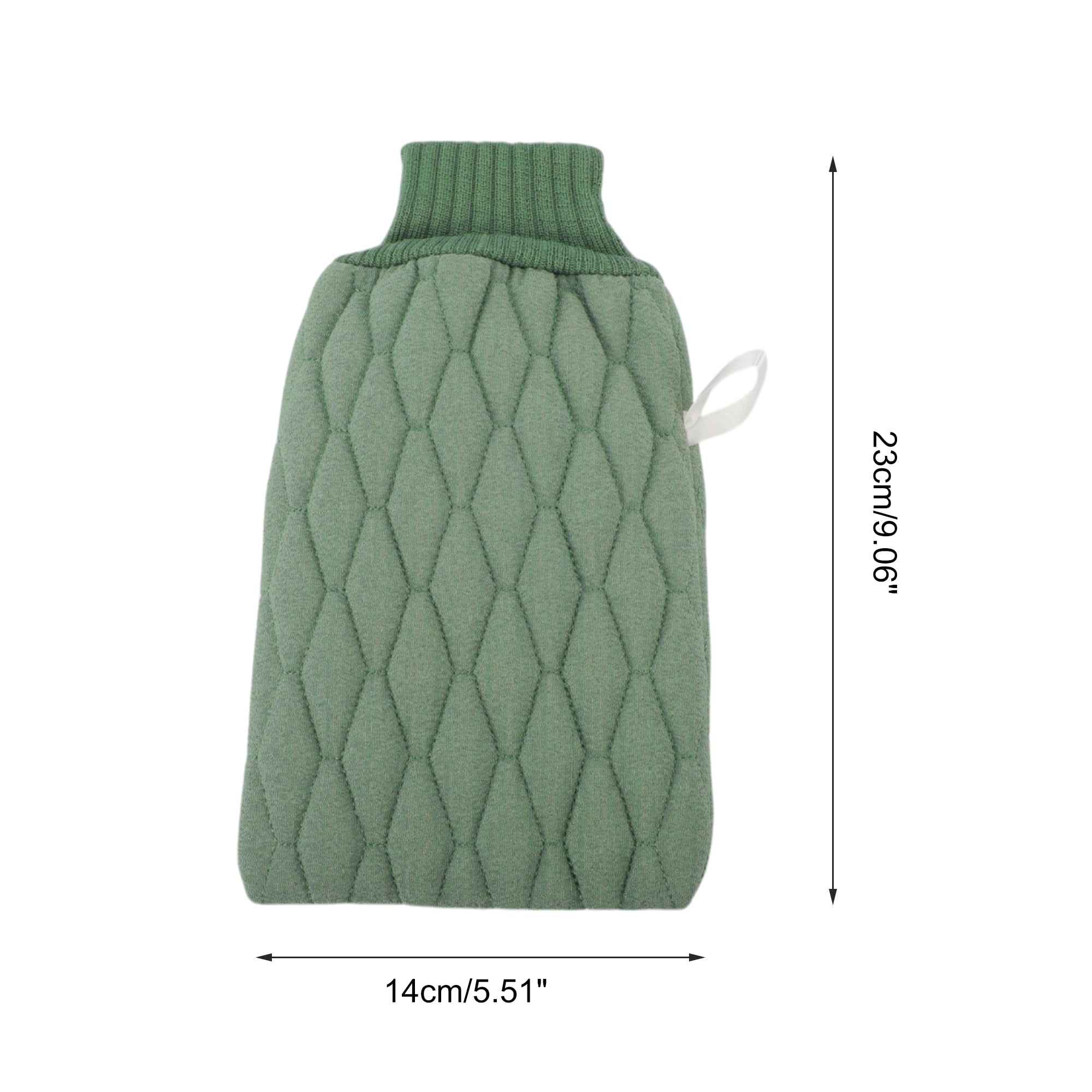 Unique Bargains Double-sided Bath Towel for Shower Room 5.51"x9.06" 1 Pc Green