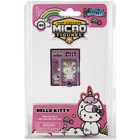 World's Smallest Hello Kitty Pop Culture Micro Figure - Pink Cosplay Unicorn Collectible